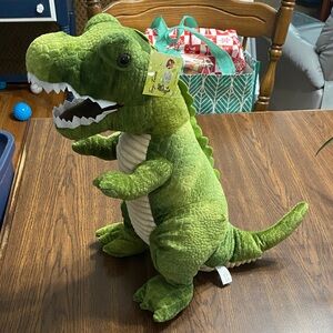 “5/$20” soft plush Trex Dinosaur green plush